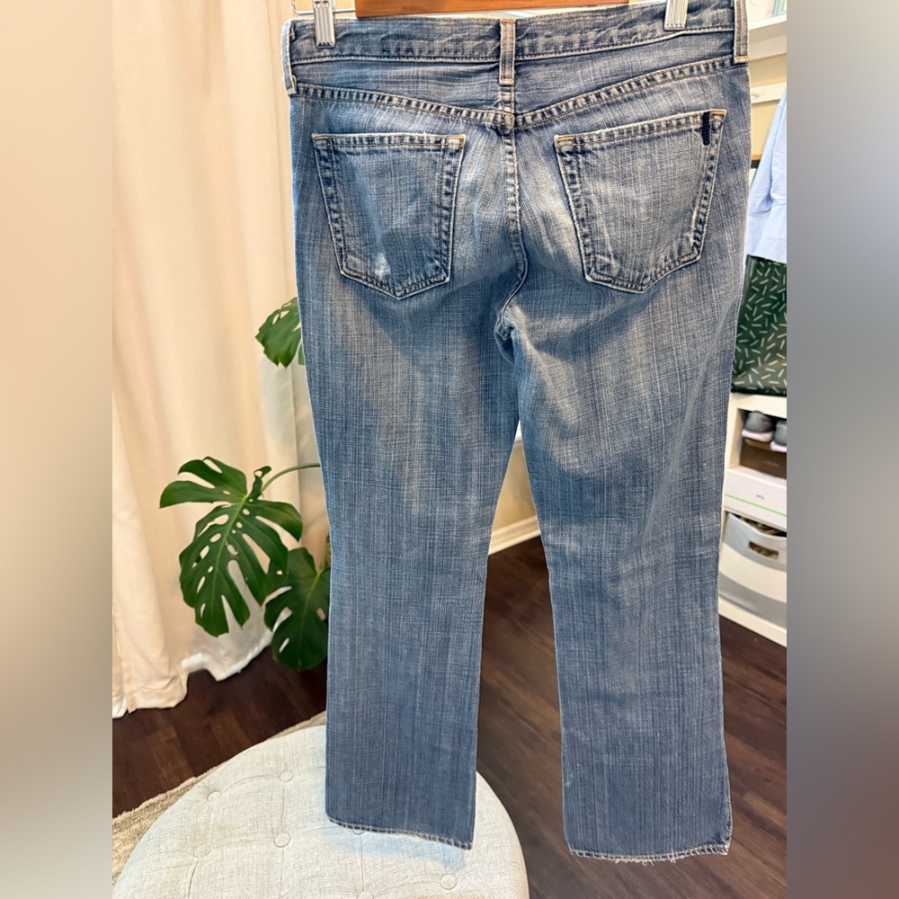 J Crew High Rise Wide leg Bootcut Jeans Size 28 Light Wash SOFT 100% Cotton💎USA - Picture 5 of 7